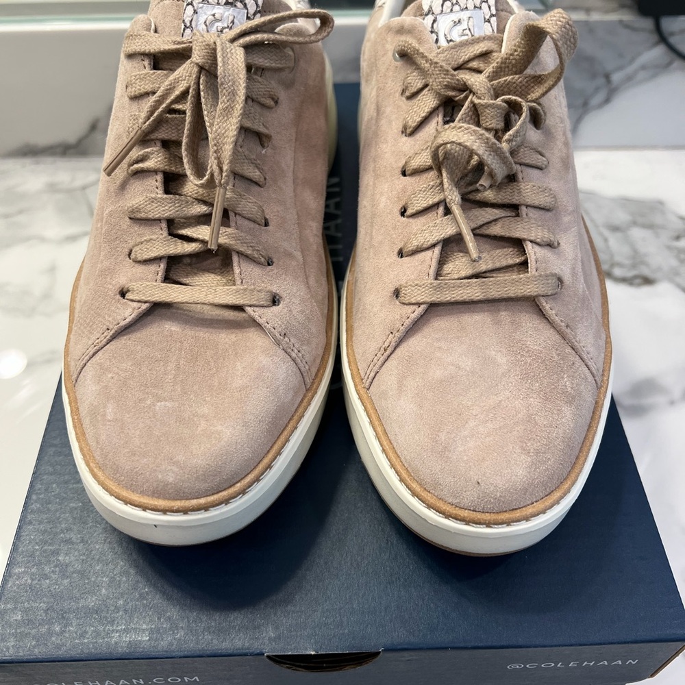 Cole Haan Women’s Beige Suede Sneakers